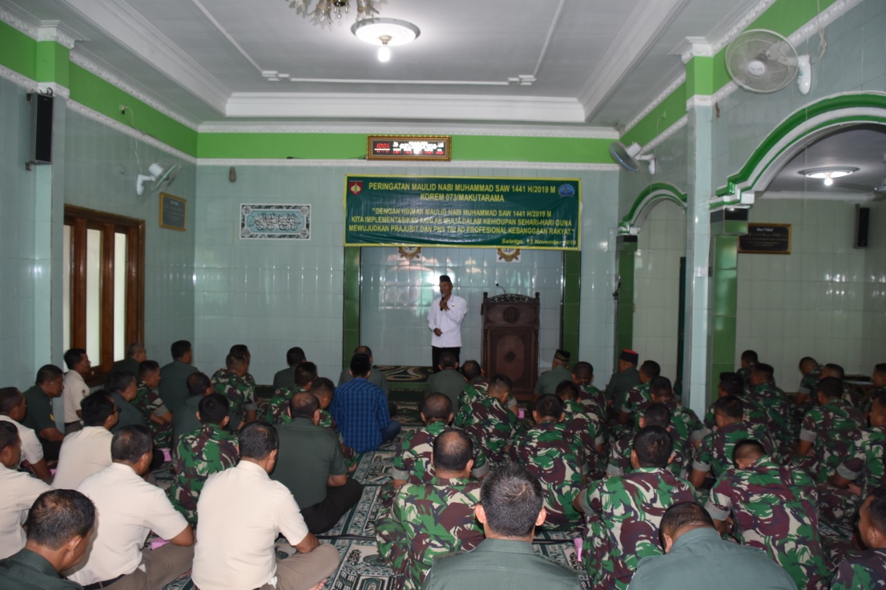 Korem 073/Mkt Peringati Maulid Nabi Muhammmad SAW